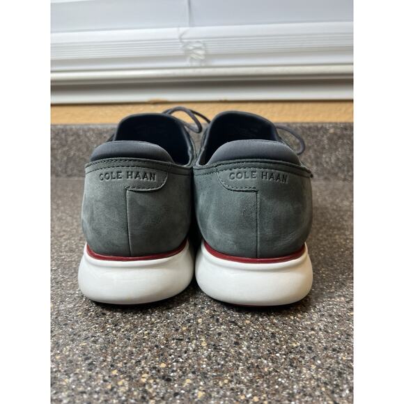 Cole Haan ZeroGrand Mens Sz 11 W Shoes Gray Nubuck Casual Comfort Oxford Lace Up - Picture 8 of 11